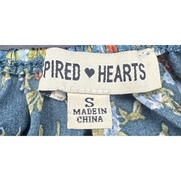 Inspired Hearts Colorful Floral Satin Milk Maid Peasant Midi Dress Sz S NEW - Picture 7 of 11